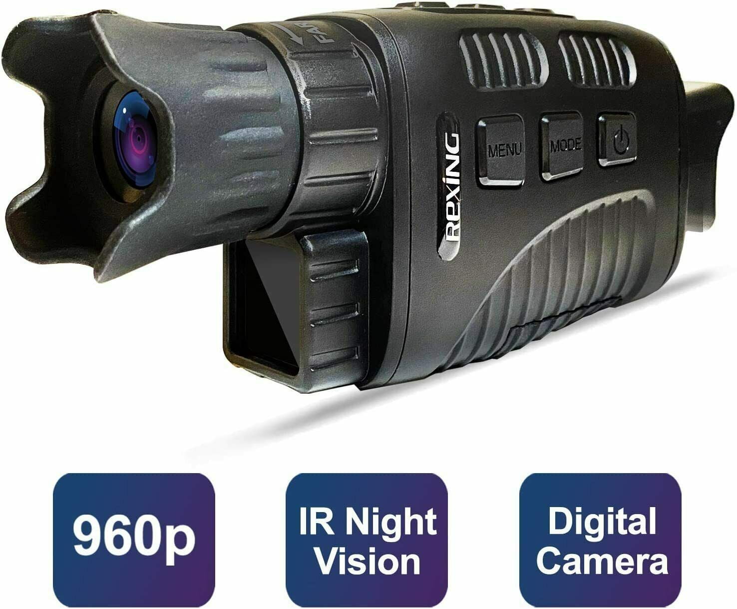 Rexing B1 Basic Night Vision Goggles/Monoculars w/1.5“ LCD Screen