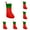 Red-6PCS, variant on 14.17" Blue and White Christmas Stocking with Gold Trim, Traditional Felt Fabric Stocking for Fireplace Mantel, Family Holiday Decorations (1PC)