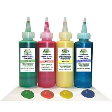 All Natural & Organic non-GMO EDIBLE Finger Painting Kit for Baby & Children DYE-Free