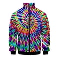 thumbnail image 4 of Chaqueta con estampado 3D de espiral de colores a la moda para hombre, estilo hip hop, de gran tamaño, con cremallera y personalidad, para niños y mujeres, 4 of 5
