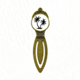 thumbnail image 1 of Beach Coconut Tree Black Outline Bookmark Retro Office Label Page Marker, 1 of 4
