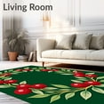 thumbnail image 2 of ODIKA 4'x6' Machine Washable Non-Slip Area Rug, Deluxe Berry Welcoming Entryway Statement High Traffic Rug with Pad, Red, 626238, 2 of 8