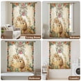thumbnail image 6 of Happy Easter Bunny Sheer Curtains 84 Inches Long, Eggs Spring Flowers Retro Pastoral Plants Light Filering Curtains, Breathable Simi Curtain Privacy Drapes for Living Room Bedroom Window Treatment, 6 of 9
