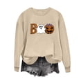 thumbnail image 5 of Jsaierl Halloween Sweatshirts Women Funny Pumpkin Graphic Pullovers Soft Classic Round Neck Long Sleeve Sweater Tops Halloween Party Supplies, Sizes S-2XL, 5 of 7