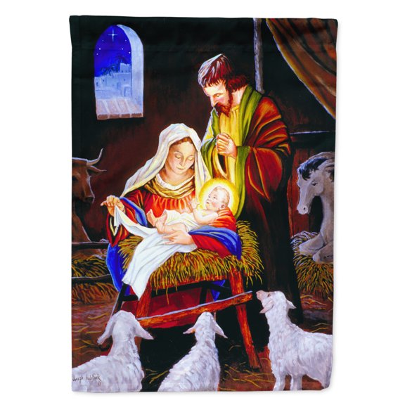 Nativity Silent Night Garden Flag