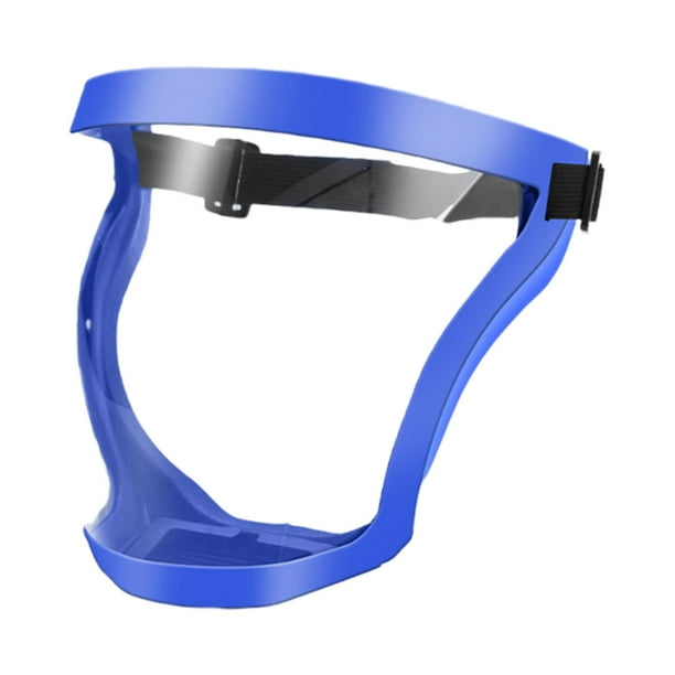 Cara para esmerilar y cortar. Cara multiusos resistente al viento, portátil, transparente. Marco azul