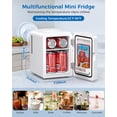 thumbnail image 3 of KNDKO Mini Fridge, Portable RV Refrigerator, 4 L/6 Can Compact Personal Cooler with Stainless Steel Door, 12V AC/DC, Option for Skincare, Makeup, 3 of 7
