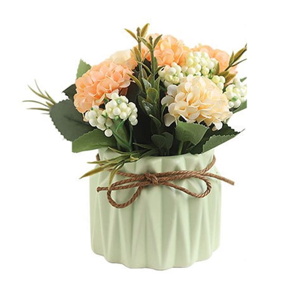 Simulación de planta de hortensia en maceta, decoración creativa de escritorio para el hogar, regalo de boda