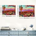 thumbnail image 6 of Acheng Desert Canvas Wall Art Cactus at Sunset Landscape Picture Prints Modern Living Room Decor  20x16inch, 6 of 6