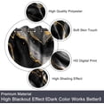thumbnail image 4 of Black Gray Gold Marble Blackout Curtains, Abstract Marble Window Drapes with Grommets, Luxury Decor for Living Room 26"W x 63"L (Pack of 2), 4 of 5