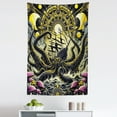 thumbnail image 3 of Ambesonne Gothic Wall Hanging Tapestry, Kraken Monster Mythical Art, 30"x45", Mustard Pink and Dark Grey, 3 of 3