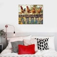 thumbnail image 5 of Awypu Farmhouse Chicken Decor Wall Art Farm Rooster Chicken Pictures Canvas Print Rustic Painting Modern Home Framed Artwork For Bathroom Bedroom Kitchen, 5 of 6
