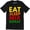 Black, variant on Eat Sleep Mix Repeat Men's Funny Dj Producer Nightclub All Nighter Music T-Shirt