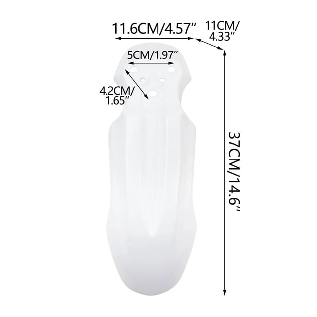 Leodye 1PCS Front Fender Mudguard for Pit Bike & off-road Motorcycle Durable Compatible Motorcycle Accessory Mud Protection Part -14.6*4.57IN