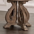 thumbnail image 2 of Furniture of America Wilster Traditional Pedestal Solid Wood 27-inch Round Indoor End Table, Weathered Oak, 2 of 5