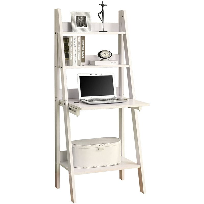 ladder bookcase with drop down desk