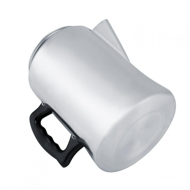 ANKROYU Cafetière à Percolateur En Alliage D'aluminium - Poli Miroir, Compatible Induction, Idéal Pour Café Et Thé Au Lait - 14x14x24 Cm