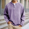 thumbnail image 3 of Kureaily Autumn Winter Long Sleeve Shirt For Slim Fit Casual Pintuck Washed Crewneck Top For Everyday Wear Athletic Casual Collared Shirts, 3 of 5
