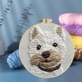 thumbnail image 6 of Punch Needle Kits West Highland Terrier Dog Embroidery Starter Set with Hoop Easy for Beginners DIY Stress Relief Handmade Craft Hobby and Home Decor 20x20cm-3, 6 of 8