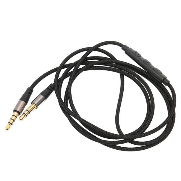 Cable Cable De Extensión Para Auriculares Cable Para Auriculares Macho A Macho De 3,5 Mm Con Micrófono Incorporado Y Control De Volumen 3,8 Pies