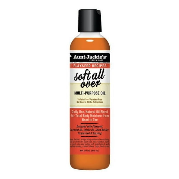Aunt Jackies Curls and Coils Soft All Over Multi Purpose Oil, 8 Oz, 6 Pack