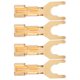 thumbnail image 3 of 4 piezas Conector de horquilla en forma de Y chapado en oro de 45 grados Conector de cable de altavoz de horquilla para bricolaje, 3 of 10