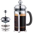 thumbnail image 1 of Cafetera de prensa francesa (12 oz), sistema de prensa, vidrio de borosilicato engrosado resistente al calor, duradero E, 1 of 5