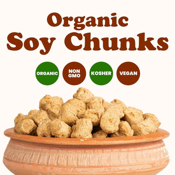 Organic Soy Chunks 1.5 Pounds, – Non-GMO. Vegan, Kosher, Bulk – by Food to Live