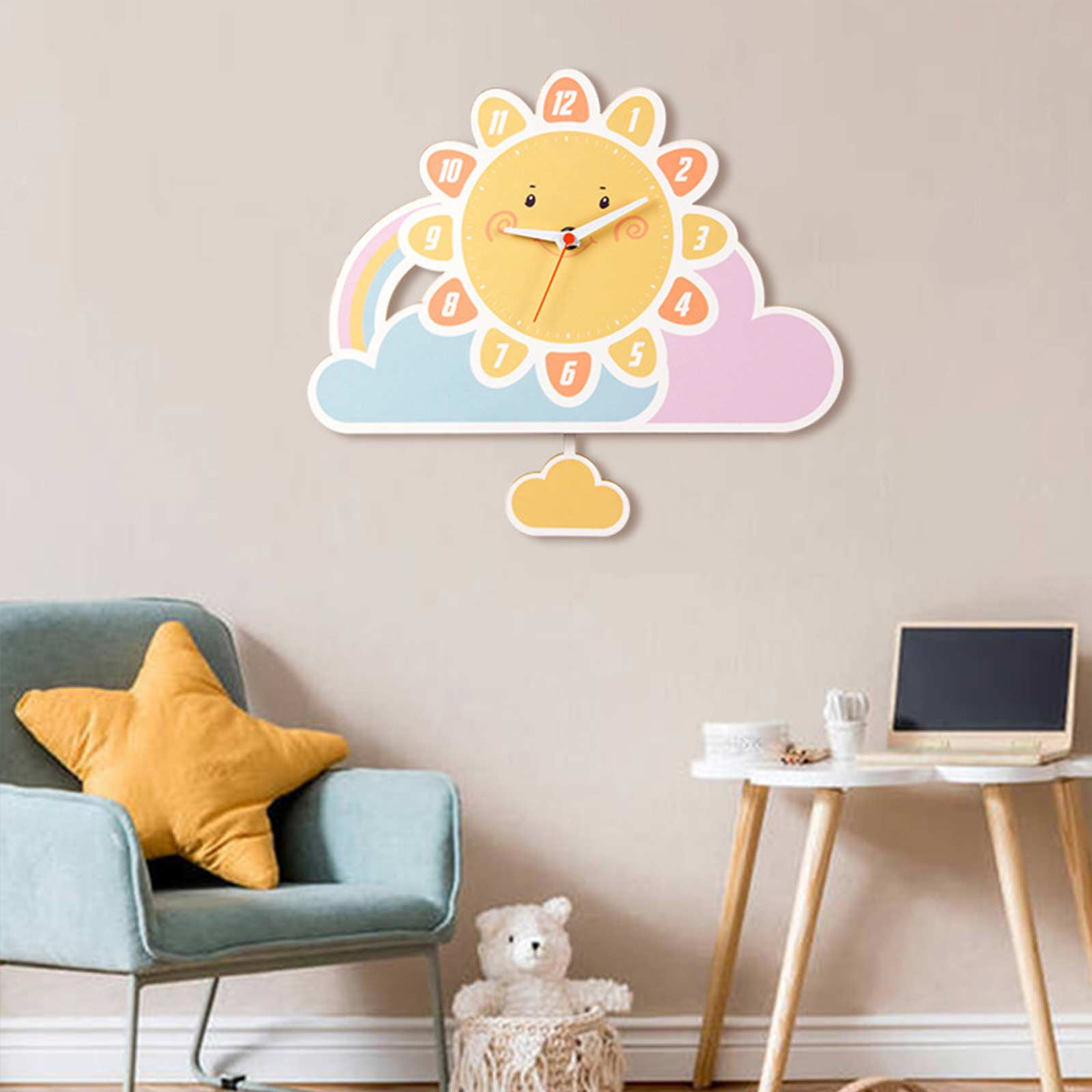 Creative Cartoon Swing Clock Children Kids Gifts Home Decoration