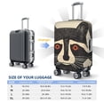 thumbnail image 4 of Pofeuu Retro Raccoon Graphic Print Print Luggage Suitcase Cover Protector Luggage Washable Covers Aesthetic for 18/24/28/32 inch Luggage（No luggage included）-X-Large, 4 of 7