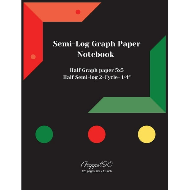 SemiLog Graph Paper Notebook 2Cycle 1/4″ Half Graph paper 5x5