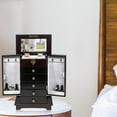 thumbnail image 4 of Zimtown 6 Layers Large Wooden Jewelry Box , Built-in mirror and lock, 4 of 10