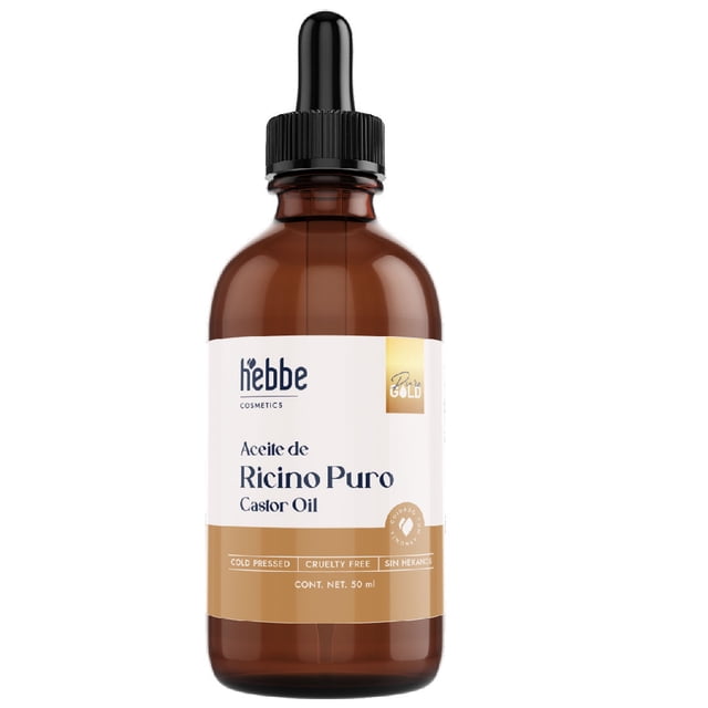 Aceite de Ricino Hebbe 50 ml Puro Orgánico Uso Capilar y Facial