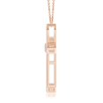 thumbnail image 2 of ANGARA Natural Pointed Open Cross Pendant with Diamonds in 14K Rose Gold for Women (Size-1.4mm| Color-I-J| Clarity-I1-I2) | Anniversary, Jewelry Gift for Women | Natural Diamond Necklace, 2 of 7