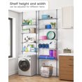 thumbnail image 5 of 5-Tier Metal Storage Shelves Organizer, Adjustable Width and Height, Shelving Units and Storage with Tension Mount, Versatile for Kitchen Shelves, Closet Shelves, Laundry Room Shelves, Grey, 5 of 7