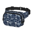 thumbnail image 2 of Fuzoiu Sailing Cruises Nautical Print Unisex Square Double Layer Waist Bag,Crossbody Fanny Pack Travel Workout Accessory, 2 of 9