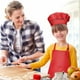 thumbnail image 5 of Delantal y gorro de chef para niños, delantales de cocina ajustables con 2 bolsillos para niñas y niños, delantal de chef de jardín para hornear, pintar y hacer manualidades (7-13 años) (azul) -, 5 of 5