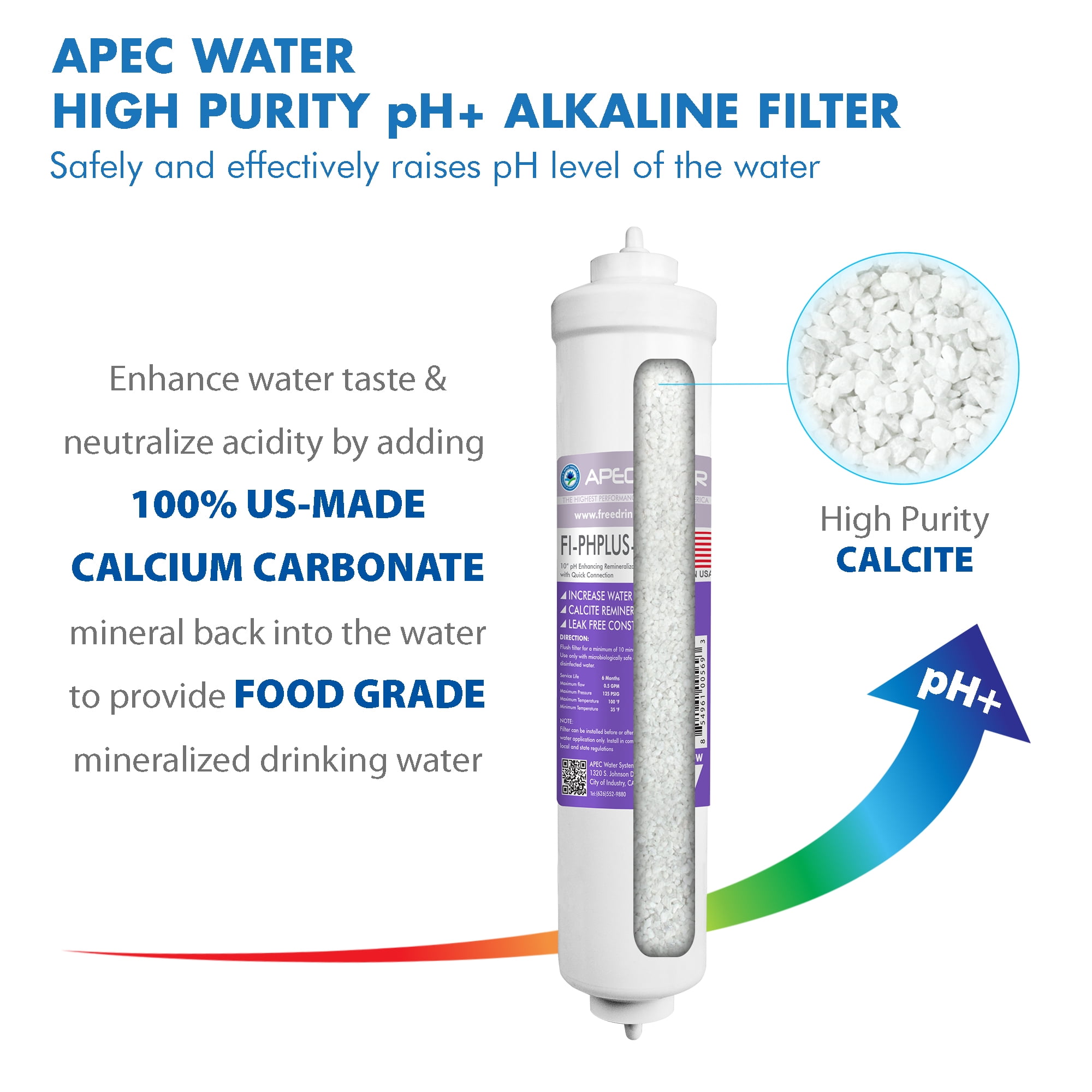 APEC FILTER-MAXCTOP-PH US MADE 90 GPD Complete Replacement Filter Set for ULTIMATE Series Countertop Alkaline Reverse Osmosis Water Filter System