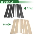 thumbnail image 4 of Door Pillar Window Trim Anti Scratch Sticker Pillar Posts Door Outer Exterior Cover for Ford Explorer Sport Trac 2007-2010 Black Carbon Fiber Pattern, 4 of 7