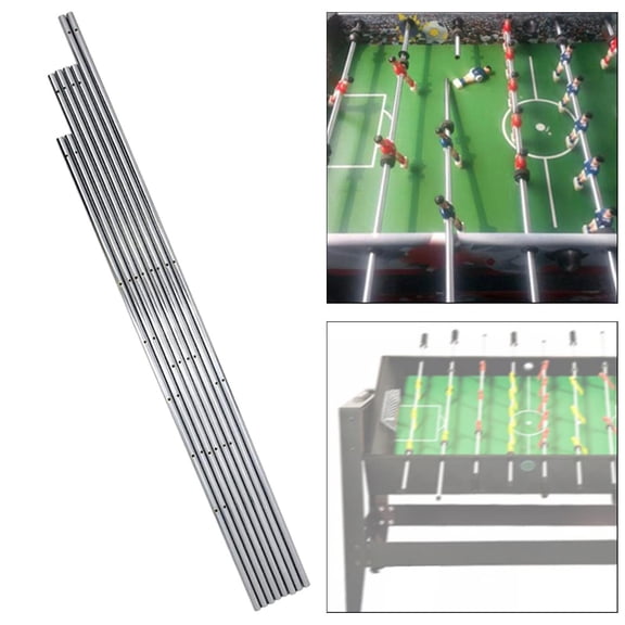 BAOSITY 8 Pieces Foosball Table Rods Mini Soccer Game for 5 People, 3 People, 2 Sturdy Table Decor Stainless Steel Rods