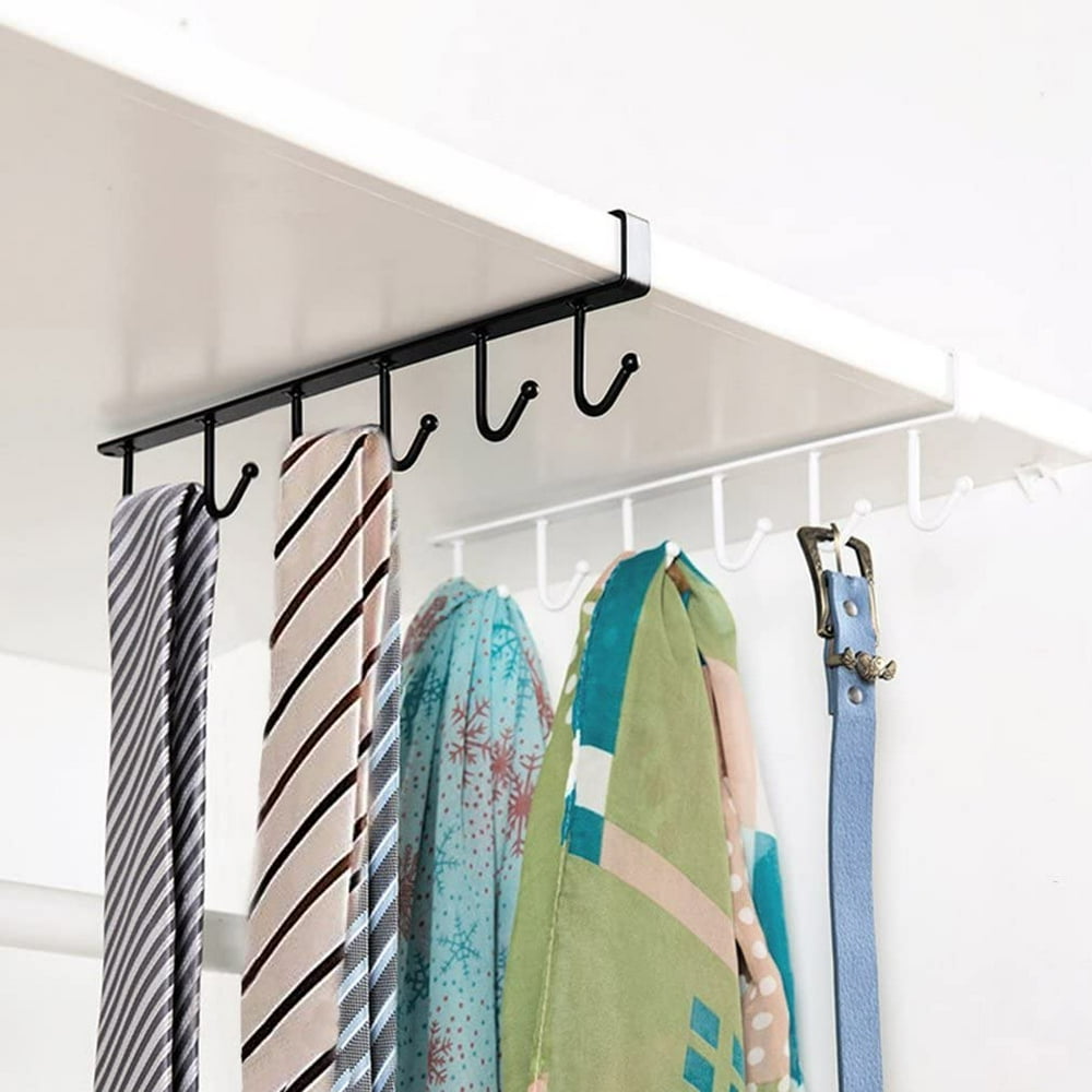 Garosa Cups Hanging Hook Belts Scarf Hooks Holder Under Closet