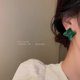 thumbnail image 4 of Pendientes De Plata 925 Aguja Caída Aceite Verde Color Geométrico Esmaltado Femenino Metálico Exagerado Dulce Fresco Personalizados, 4 of 4