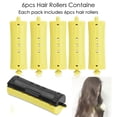 thumbnail image 4 of 6Pcs Rouleaux à Cheveux Vague Chaleur Perm Tige Cheveux Clip Boucles Outil de Coiffure avec Bande de Caoutchouc 2, 4 of 14