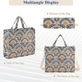 thumbnail image 6 of FORMRS Womens Corduroy Tote Bag Crossbody Shoulder Purse Handbag with Detachable Strap, Orange Art Pattern, 6 of 7