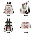 thumbnail image 4 of FORMRS Mini Backpack Purse for Women Travel Daypack Casual Shoulder Bag, Beige Christmas Santa, 4 of 7