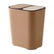 thumbnail image 3 of Cubo de basura rectangular para el hogar, cubo de basura de superficie lisa, cubo de almacenamiento de basura café, 3 of 9