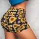 thumbnail image 4 of Fotbe Vintage Black White Plaid Sunflowe Shorts Sin Costuras – Shorts Deportivos de Cintura Alta para Mujer, Elásticos para Gimnasio, Yoga, Running o Ciclismo-Medium, 4 of 8