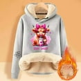 thumbnail image 2 of HUAXUN-Christmas Highland Cow Print Thickened Sherpa Hoodie,Women's Hooded Sweatshirt Thickened Velvet Cardigan, Autumn and Winter Warm and Stylish Christmas Apparel(F-Multicolor,XXL), 2 of 5