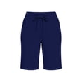 thumbnail image 5 of Guluxicc Women's Cropped Shorts with Pockets Elastic Waist Drawstring Straight Leg Bermuda Trousers for Summer Gym Workout, 5 of 5