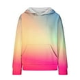 thumbnail image 5 of newwalpole Girls Tie Dye Hoodie Fleece Sweatshirt Winter Clothes Warm with Long Sleeve Hot Pink for Size 7-8 years, 5 of 5